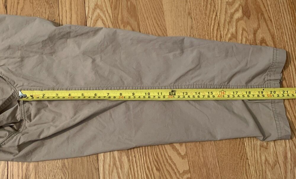 Eddie Bauer Capri Cargo Pants Womens 8P Petite Beige Outdoor Hiking 34x20.5 - Picture 3 of 12